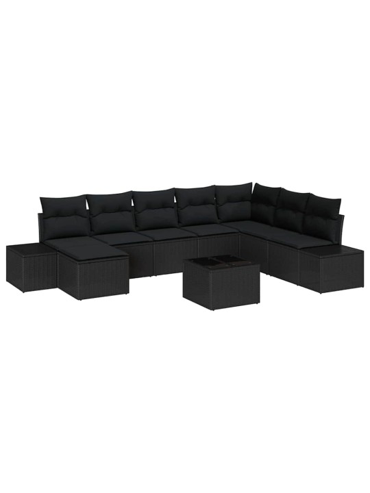 Dārza dīvānu komplekts ar spilvenu 9 pcs 319 x 209 x 85 cm