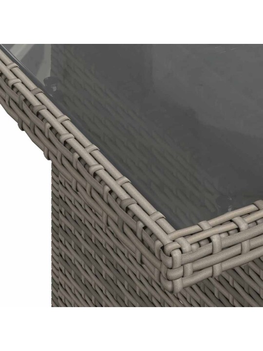 Dārza dīvānu komplekts 5 pcs pelēka 100 x 55 x 73 cm