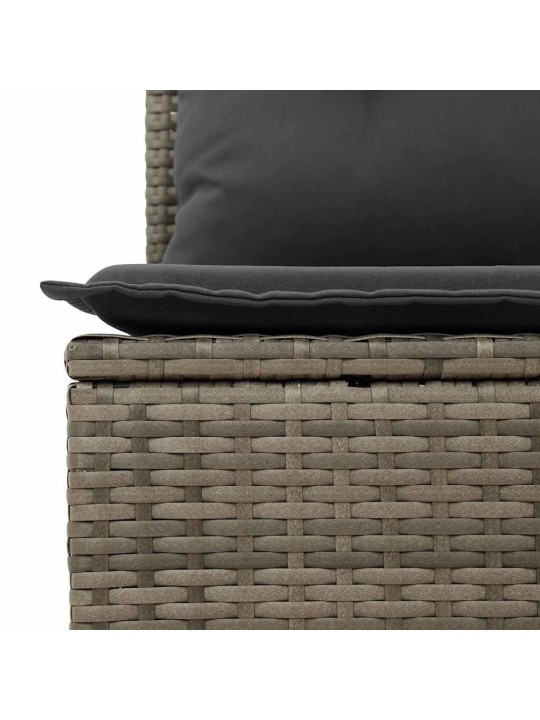 Dārza dīvānu komplekts 5 pcs pelēka 100 x 55 x 73 cm