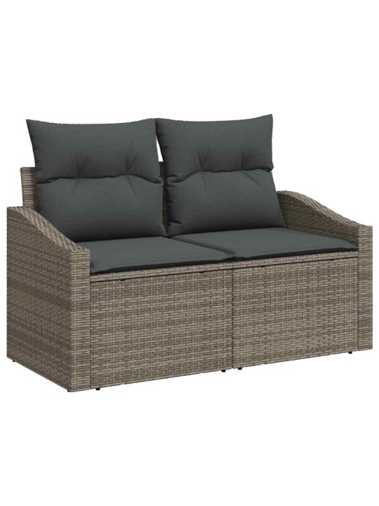 Dārza dīvānu komplekts 5 pcs pelēka 100 x 55 x 73 cm