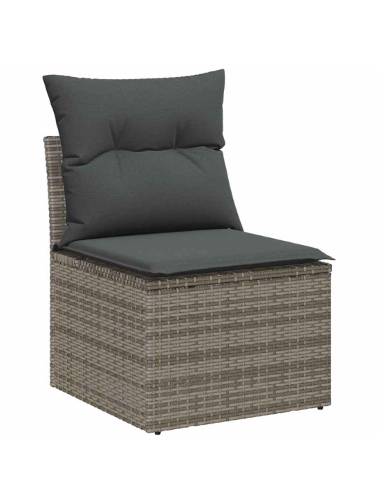 Dārza dīvānu komplekts 5 pcs pelēka 100 x 55 x 73 cm