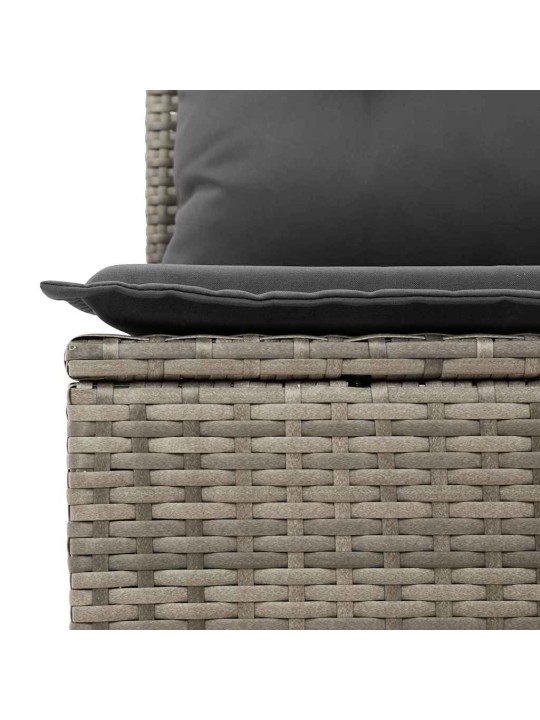 Dārza dīvānu komplekts 5 pcs pelēka 100 x 55 x 73 cm