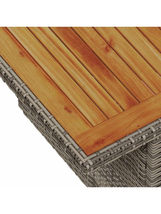 Dārza dīvānu komplekts 10 pcs pelēks un brūns 100 x 55 x 73 cm