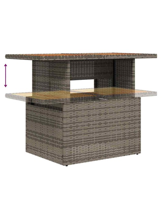 Dārza dīvānu komplekts 10 pcs pelēks un brūns 100 x 55 x 73 cm