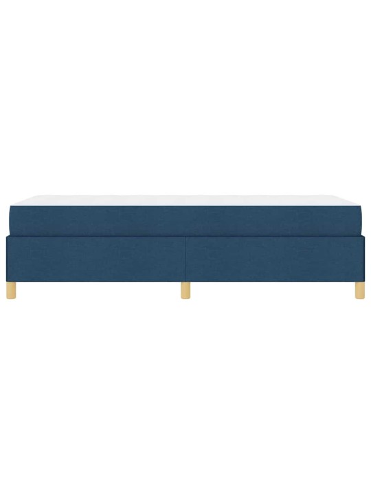 Kastītes atsperu gulta zila un balta 90 x 190 cm audums
