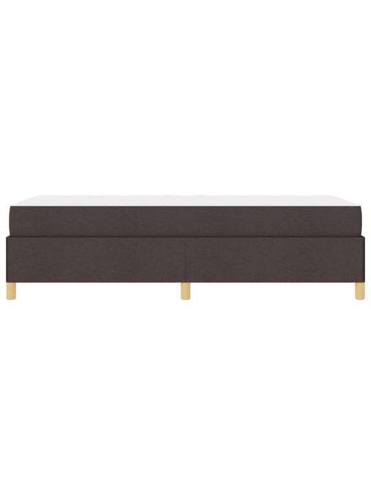 Kastītes atsperu gulta tumši brūns un balts 90 x 200 cm audums