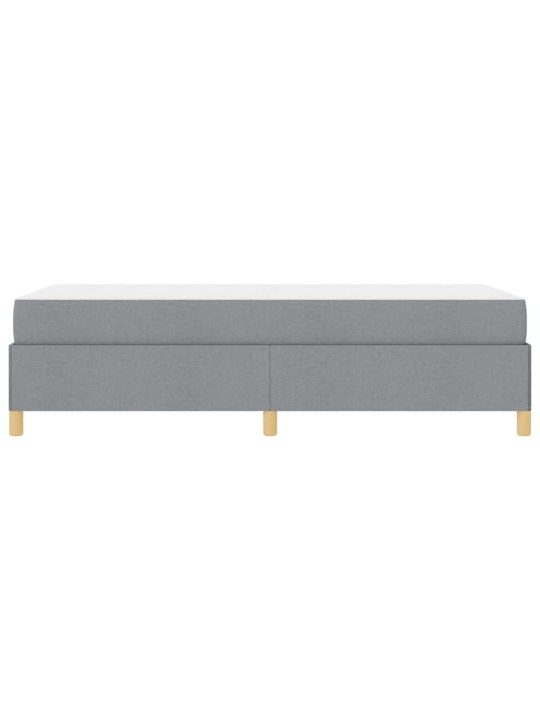 Kastītes atsperu gulta gaiši pelēks un balts 100 x 200 cm