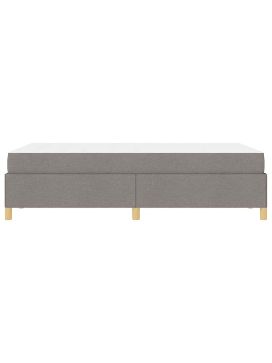 Kastītes atsperu gulta taupe un balts 120 x 190 cm audums