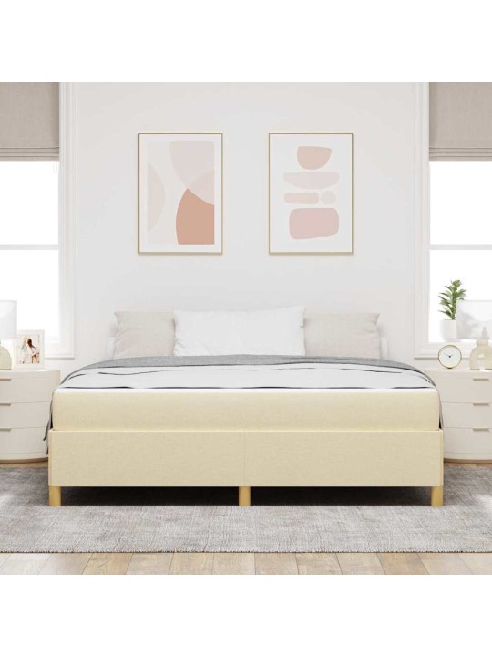 Kastītes atsperu gulta krēms, beidžs un balts 180 x 200 cm