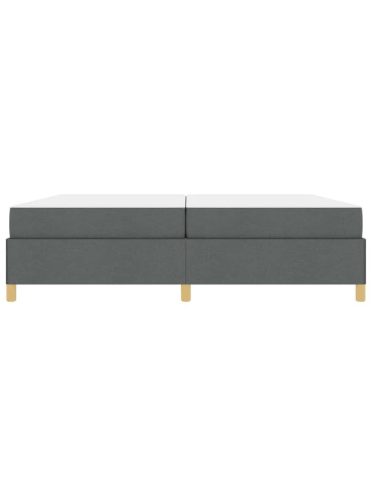 Kastītes atsperu gulta tumši pelēka 200 x 200 cm audums