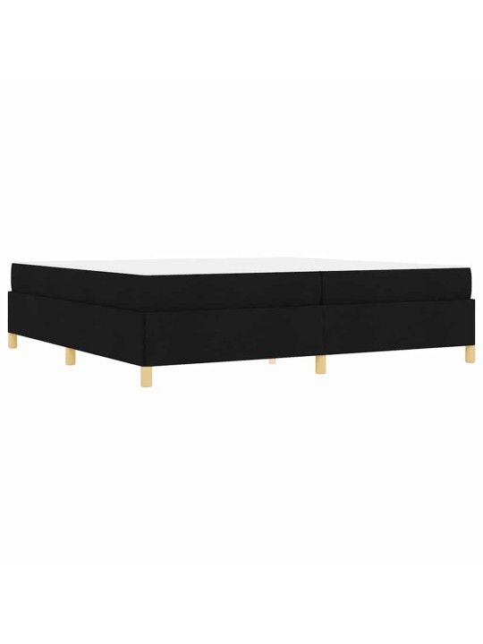 Kastītes atsperu gulta melns un balts un melns 200 x 200 cm