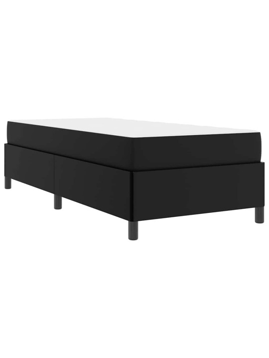 Gultas rāmis ar matraci melna 80 x 200 cm mākslīgā āda