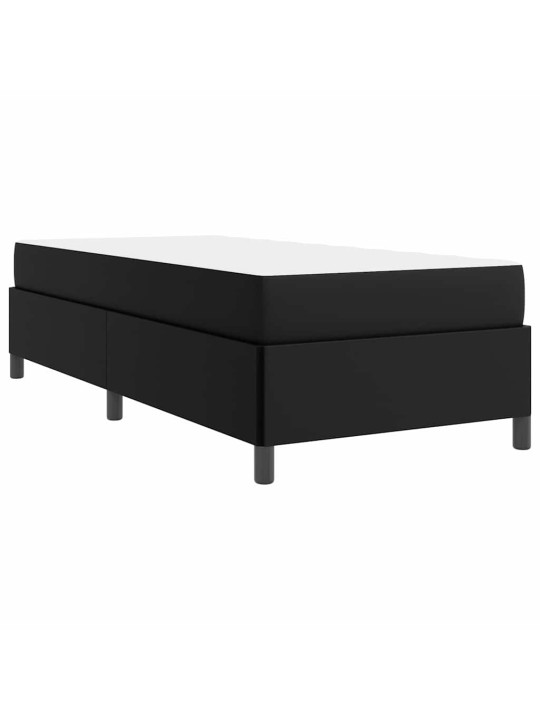 Gultas rāmis ar matraci melna 90 x 190 cm mākslīgā āda