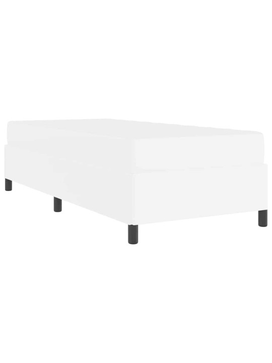 Gultas rāmis ar matraci balts 100 x 200 cm mākslīgā āda