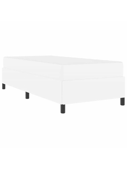 Gultas rāmis ar matraci balts 100 x 200 cm mākslīgā āda