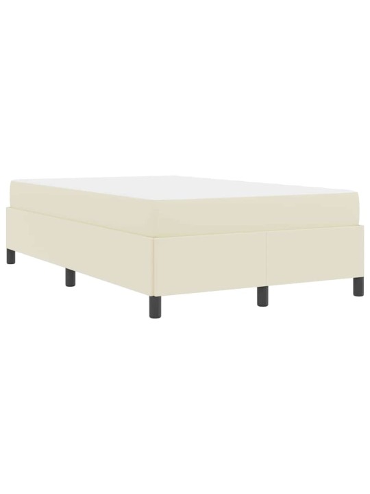 Gultas rāmis ar matraci krēmkrāsa 100 x 200 cm mākslīgā āda