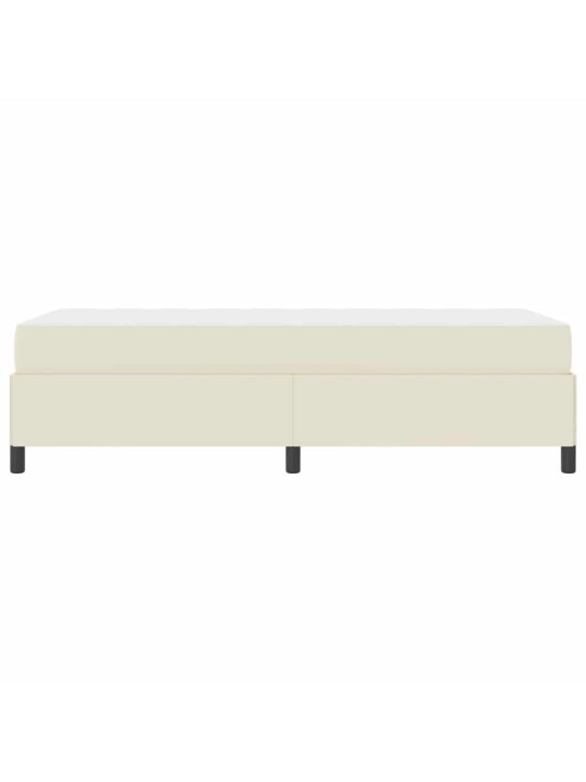 Gultas rāmis ar matraci krēmkrāsa 100 x 200 cm mākslīgā āda