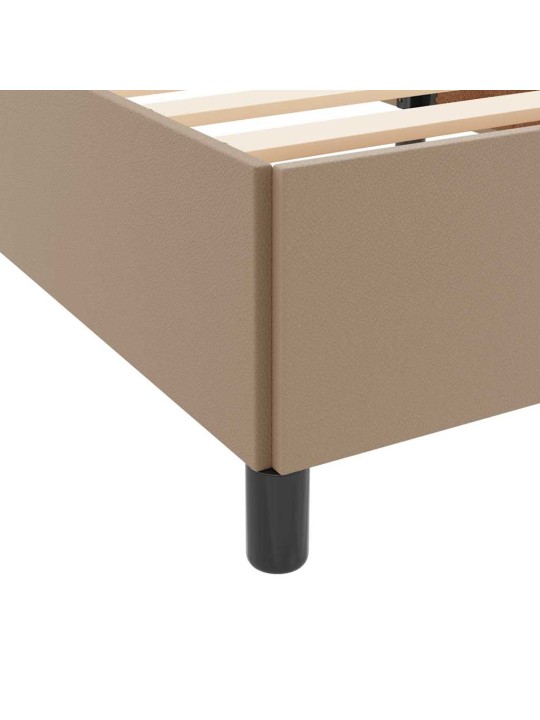 Gultas rāmis ar matraci kapučīno 100 x 200 cm mākslīgā āda