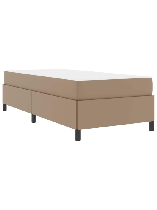 Gultas rāmis ar matraci kapučīno 100 x 200 cm mākslīgā āda