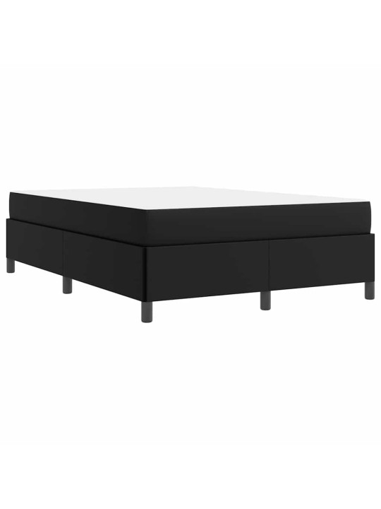 Gultas rāmis ar matraci melna 160 x 200 cm mākslīgā āda