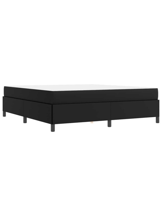 Gultas rāmis ar matraci melna 180 x 200 cm mākslīgā āda