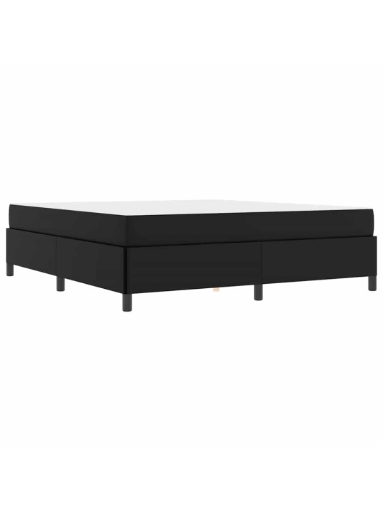 Gultas rāmis ar matraci melna 180 x 200 cm mākslīgā āda
