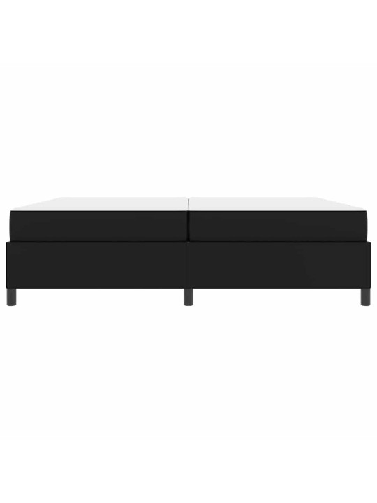 Gultas rāmis ar matraci melna 200 x 200 cm mākslīgā āda