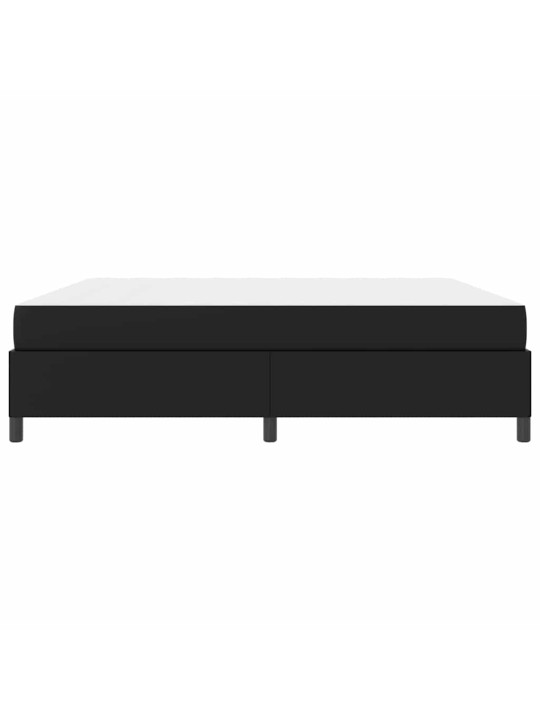 Gultas rāmis ar matraci melna 200 x 200 cm mākslīgā āda