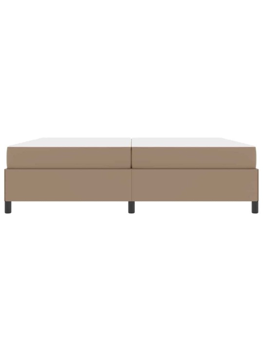 Gultas rāmis ar matraci kapučīno 200 x 200 cm mākslīgā āda