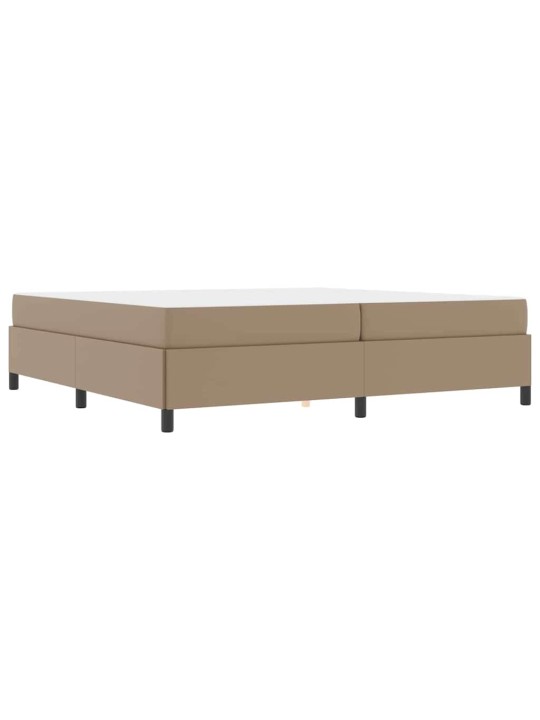 Gultas rāmis ar matraci kapučīno 200 x 200 cm mākslīgā āda