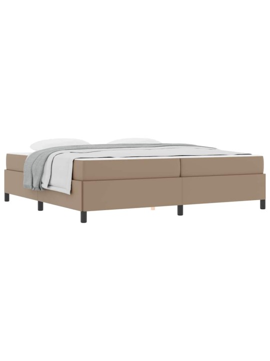 Gultas rāmis ar matraci kapučīno 200 x 200 cm mākslīgā āda
