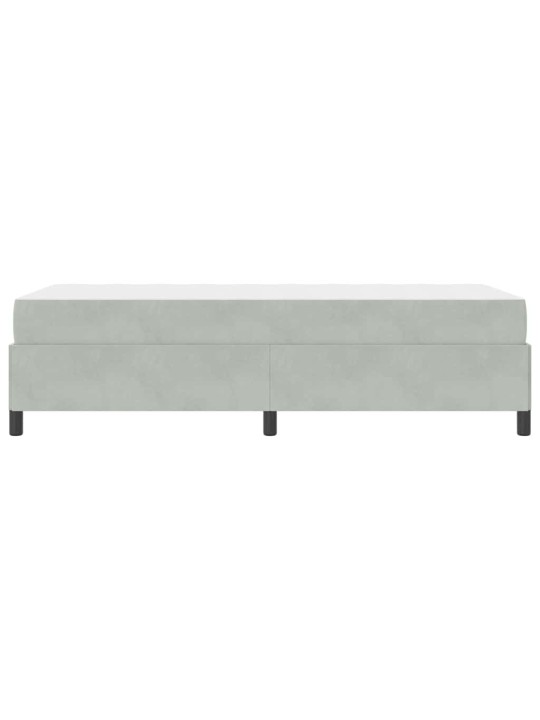 Gultas rāmis gaismi pelēks, pelēks un balts 80 x 200 cm samts