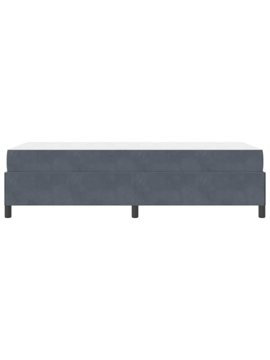 Gultas rāmis ar matraci tumši pelēka 80 x 200 cm samts