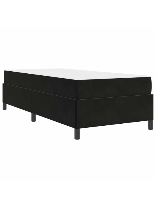 Gultas rāmis melns un balts un melns 90 x 190 cm samts