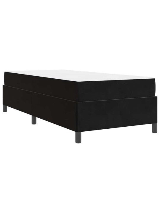 Gultas rāmis melns un balts un melns 90 x 200 cm samts