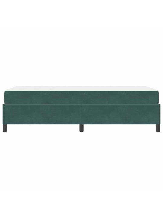 Gultas rāmis tumši zaļš, zaļš un balts 100 x 200 cm samts