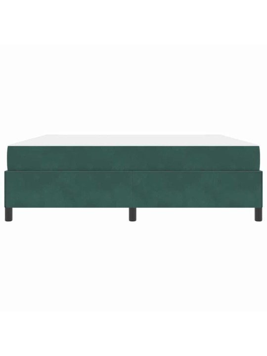 Gultas rāmis ar matraci tumši zaļa un balta 180 x 200 cm samts