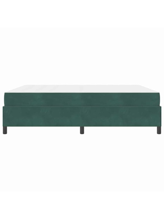 Gultas rāmis ar matraci tumši zaļa un balta 180 x 200 cm samts
