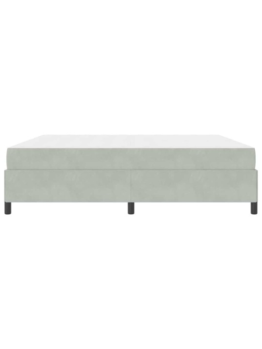 Gultas rāmis gaismi pelēks, pelēks un balts 200 x 200 cm samts
