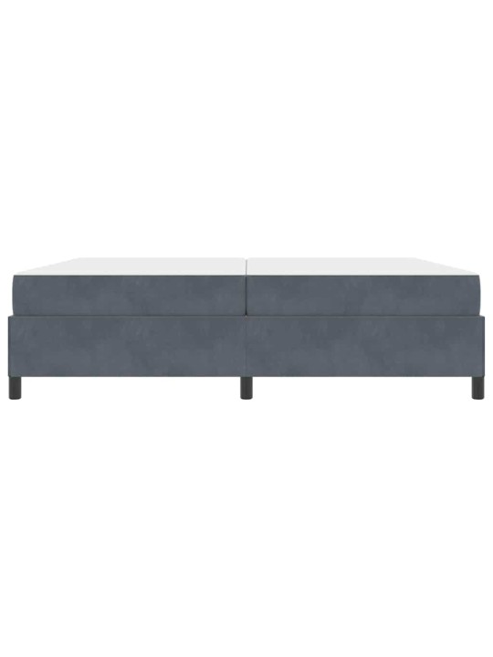 Gultas rāmis tumši pelēks, pelēks un balts 200 x 200 cm samts