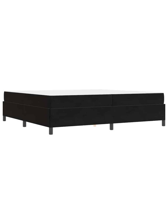 Gultas rāmis melns un balts un melns 200 x 200 cm samts