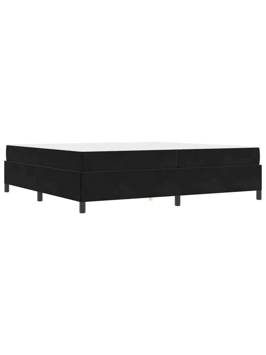 Gultas rāmis melns un balts un melns 200 x 200 cm samts