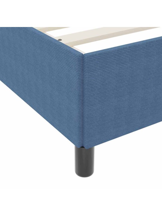 Gultas rāmis zila 90 x 190 cm korduroja audums