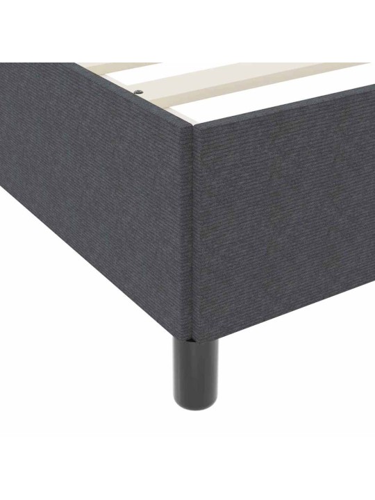 Gultas rāmis tumši pelēka 100 x 200 cm korduroja audums