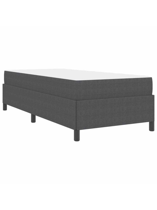Gultas rāmis tumši pelēka 100 x 200 cm korduroja audums