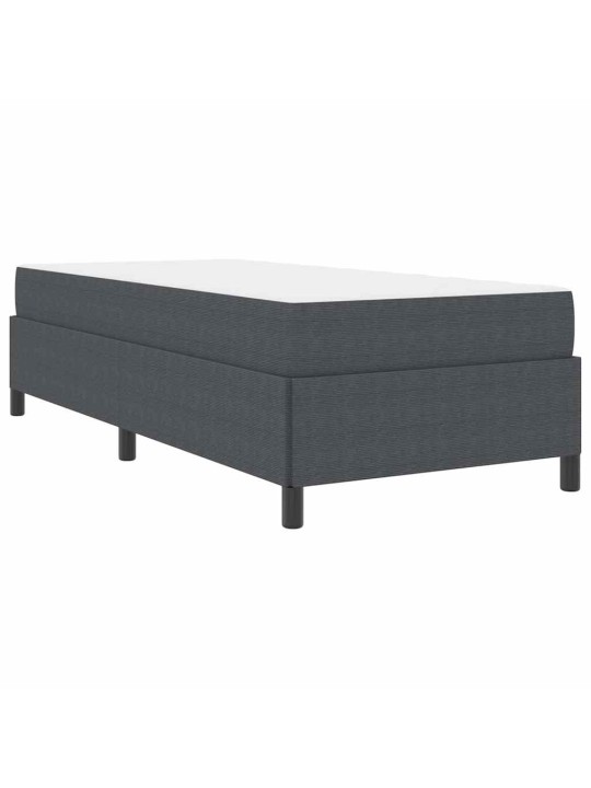 Gultas rāmis tumši pelēka 100 x 200 cm korduroja audums