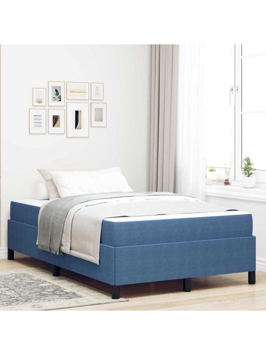 Gultas rāmis zila 120 x 200 cm korduroja audums