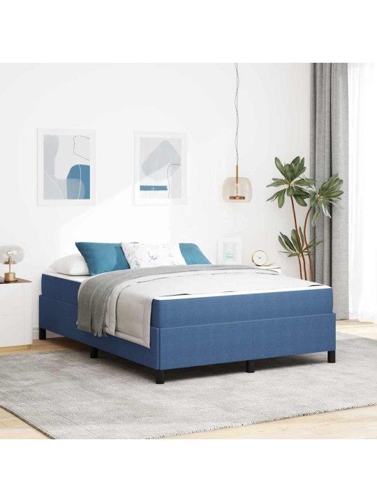 Gultas rāmis zila 140 x 190 cm korduroja audums