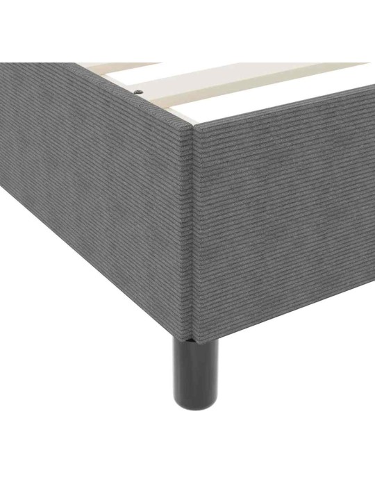 Gultas rāmis gaiši pelēka 200 x 200 cm korduroja audums