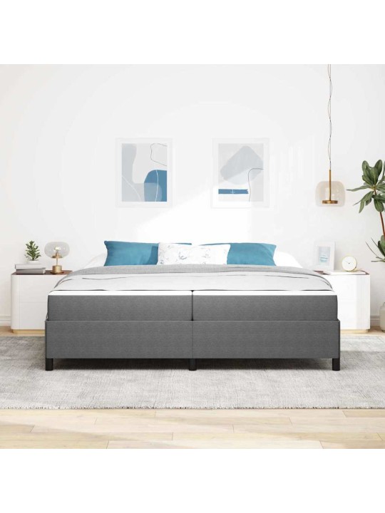 Gultas rāmis gaiši pelēka 200 x 200 cm korduroja audums